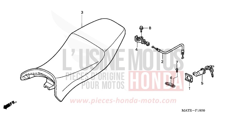 SEAT for Super Blackbird ACCURATE SILVER METALLIC (NH146E) from 2005